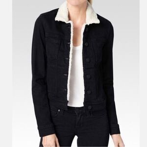 PAIGE Denim Black Sherpa Jacket
